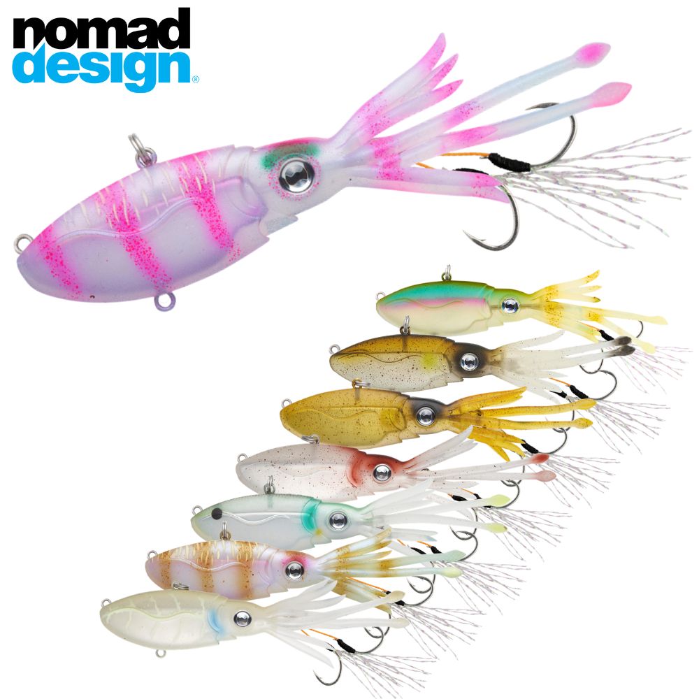 NOMAD DESIGN Saltwater Fishing Squid Vibe Scented Soft Lure SQUIDTREX  65mm/8g