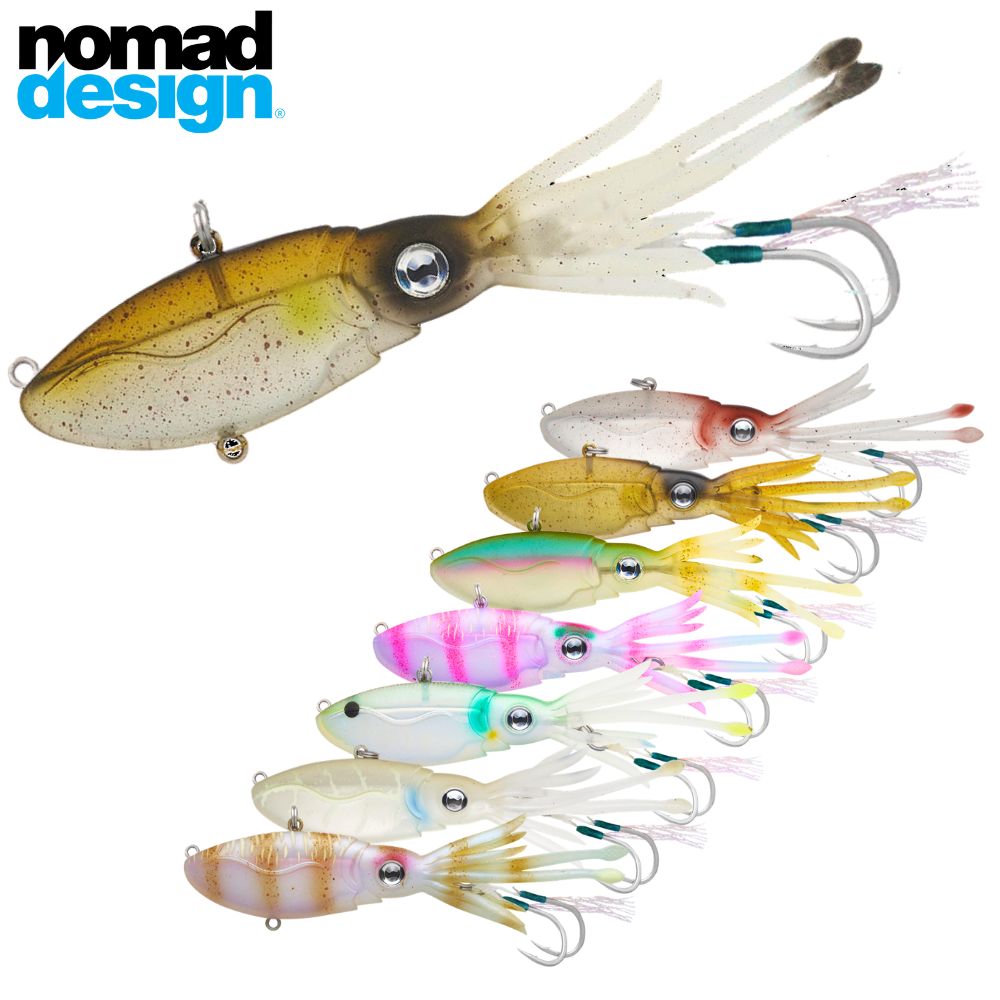 NOMAD DESIGN Saltwater Fishing Squid Vibe Scented Soft Lure SQUIDTREX  85mm/21g