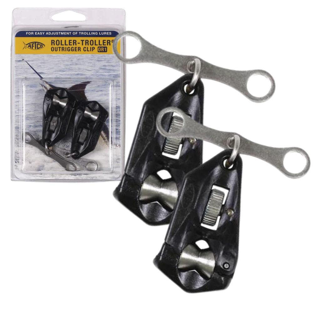 AFTCO Offshore Trolling Accessories ROLLER-TROLLER Outrigger Clip OR1B