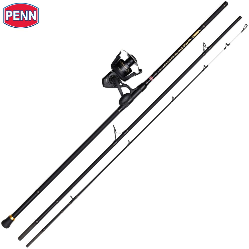 PENN Saltwater Fishing Surfcasting Rod-Reel Combo WRATH II SURFCASTING 3.96m/250g