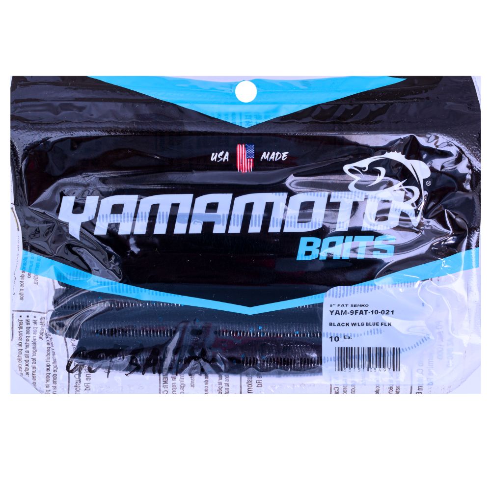 YAMAMOTO BAITS Soft Bait Lure SENKO FAT 5“ Black/Blue Flk - Image 3