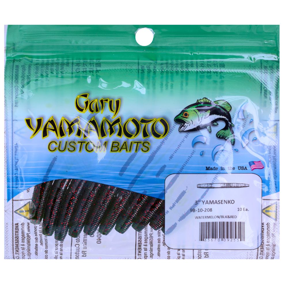 YAMAMOTO BAITS Soft Bait Lure YAMASENKO 3“ Watermelon/Black & Red Flk - Image 3