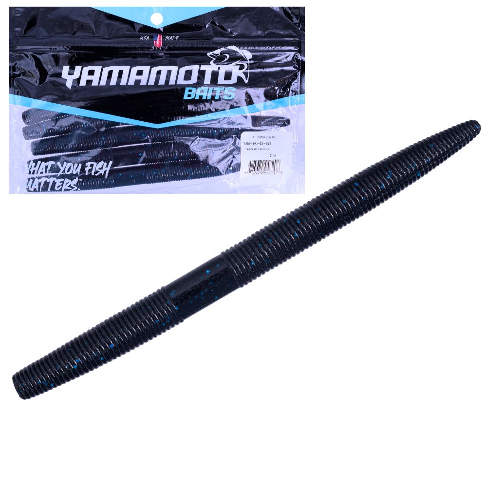 YAMAMOTO BAITS Soft Bait Lure YAMASENKO 7“ Black/LG Blue Flk