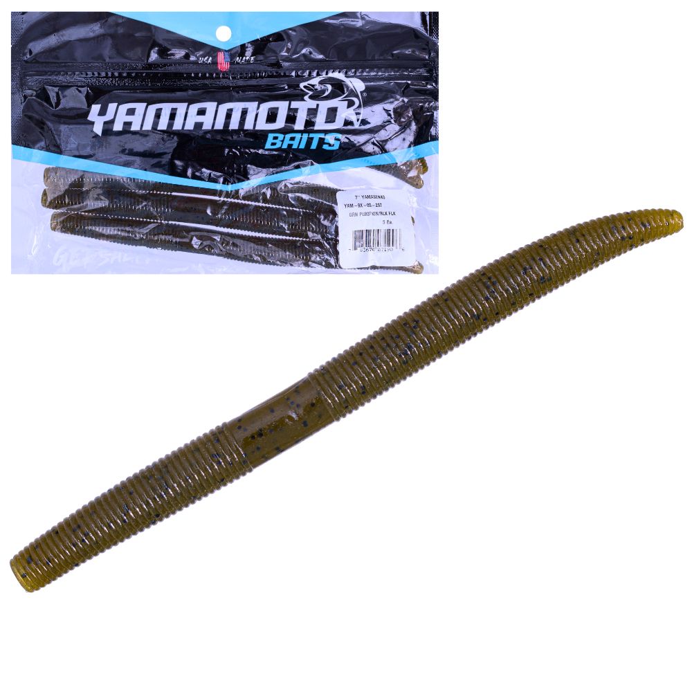 YAMAMOTO BAITS Soft Bait Lure YAMASENKO 7“ Green Pumpkin/Black Flk