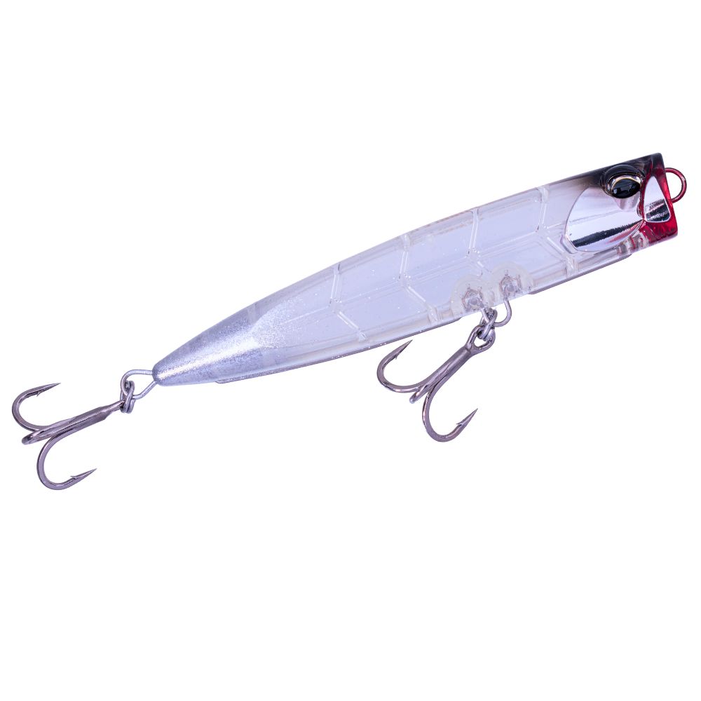 DUO Topwater Fishing Slim Popper Lure Rough Trail BUBBLY 135F CSH0867 Clear Bait Glitter - Image 3
