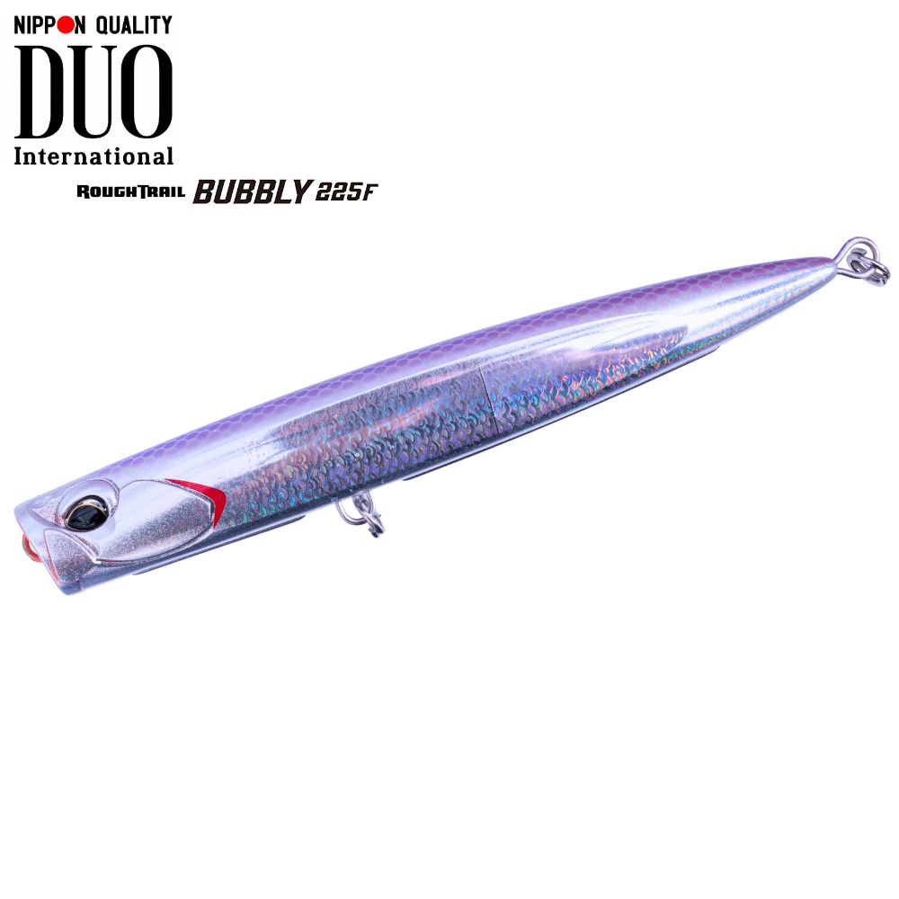 DUO Offshore Casting Floating Popper Lure BUBBLY 225F CYA0866 UV Purple Silver
