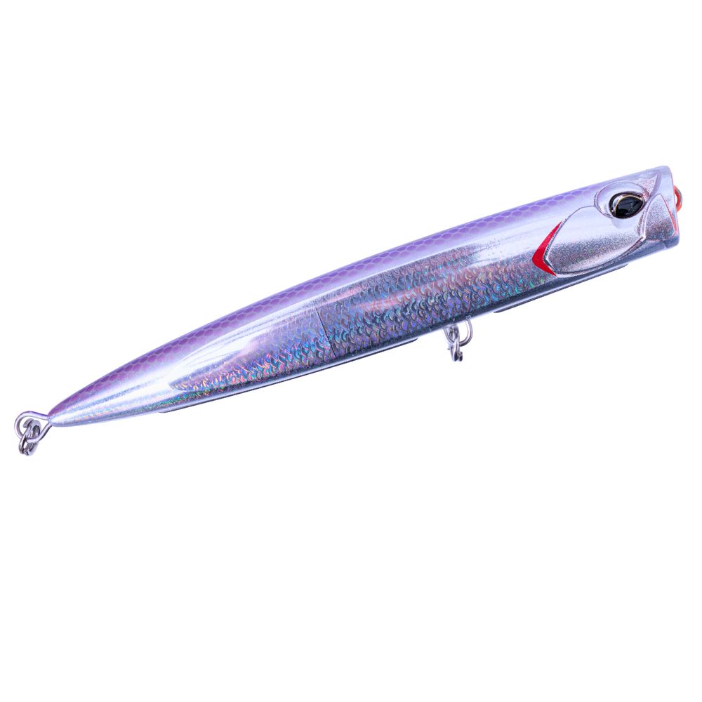 DUO Offshore Casting Floating Popper Lure BUBBLY 225F CYA0866 UV Purple Silver - Image 3