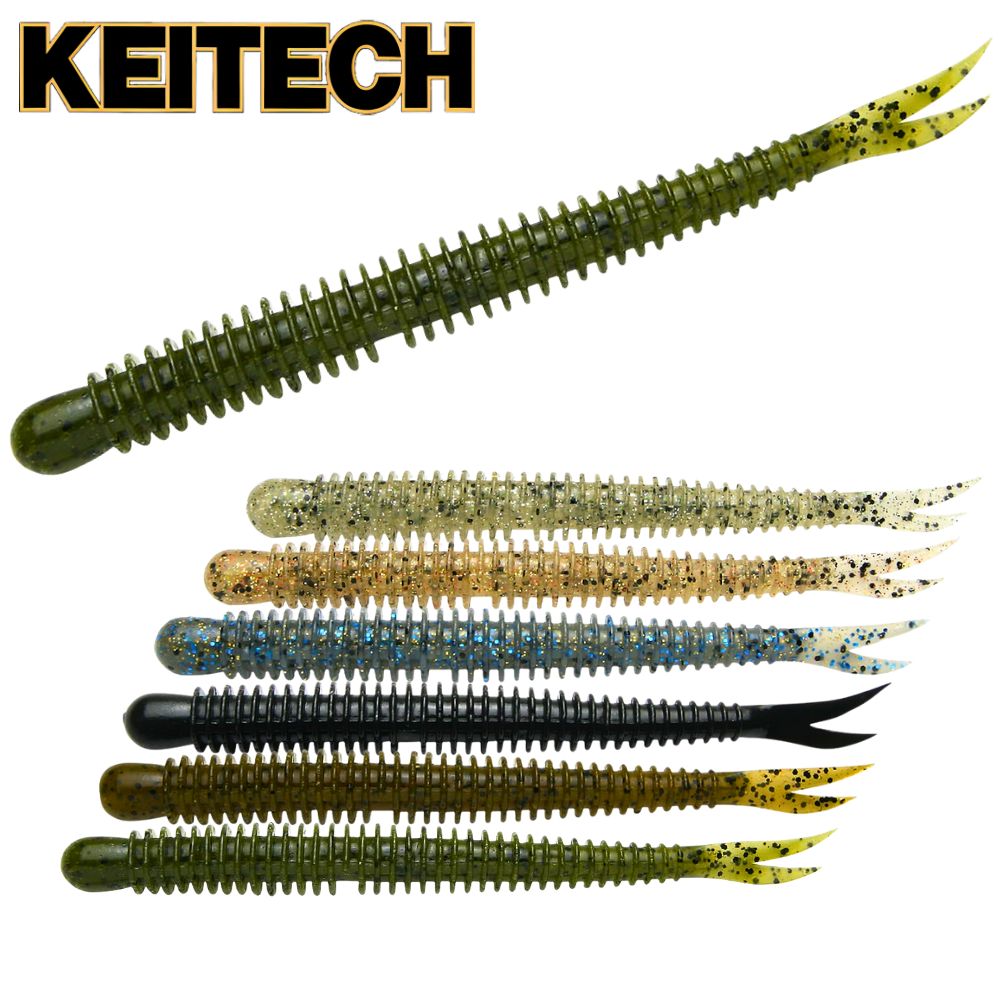 KEITECH Bass Fishing Scented Soft Bait Lure LIVE IMPACT 4in/10pcs