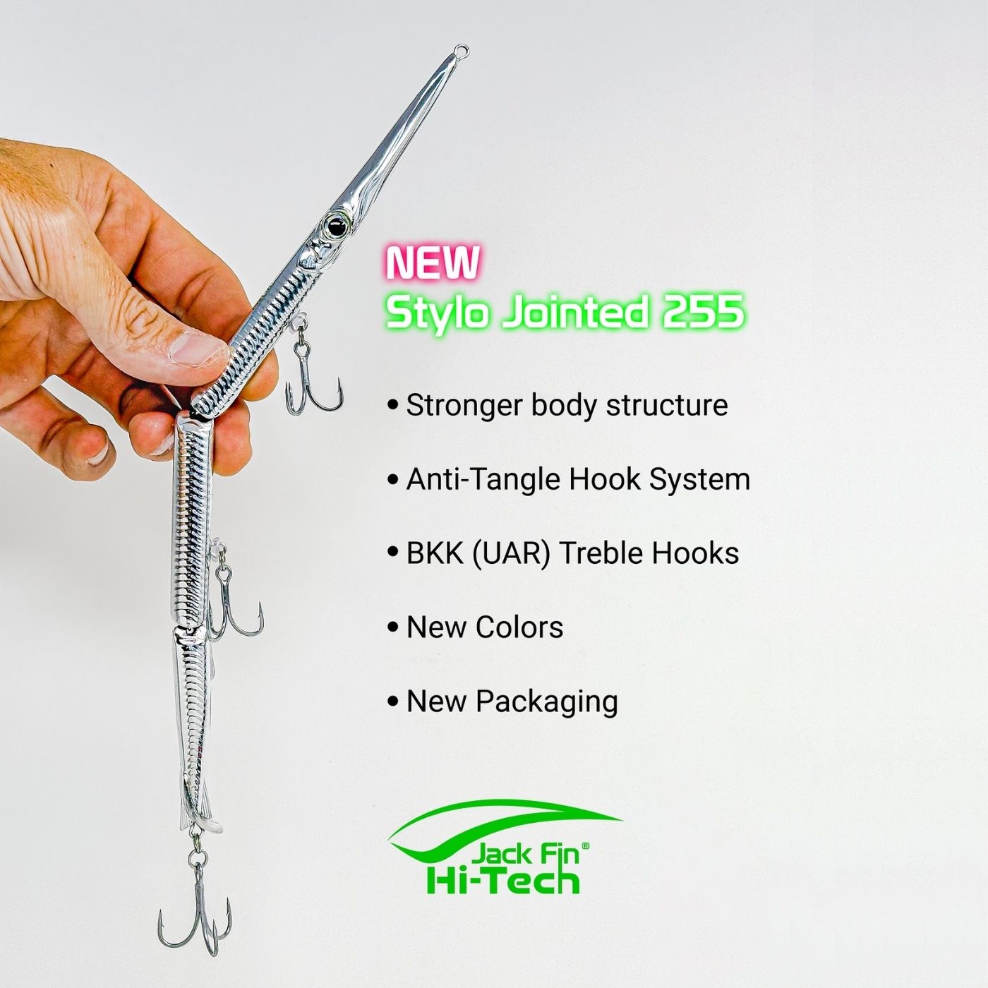 JACK FIN High Tech Needlefish Swimbait Lure JOINTED STYLO 255 UPGRADED - Image 13