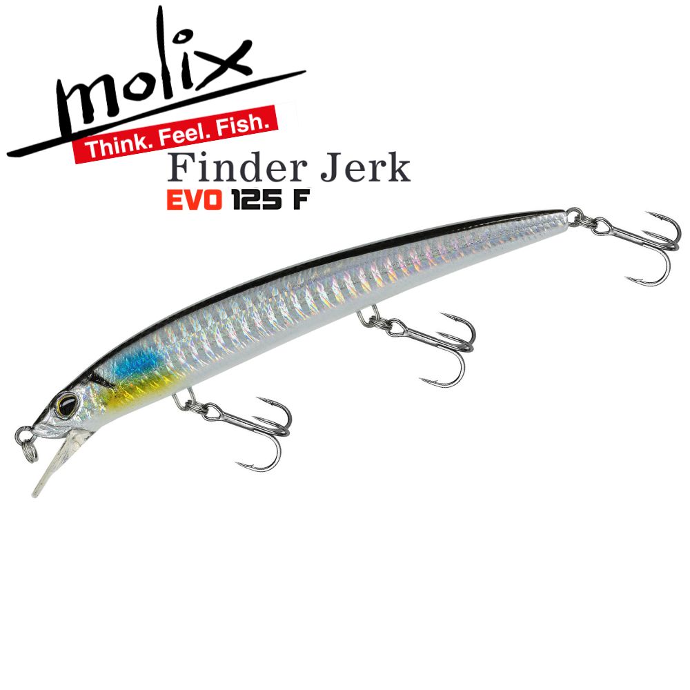 MOLIX Long Casting Floating Jerk Bait Lure FINDER JERK EVO 125F