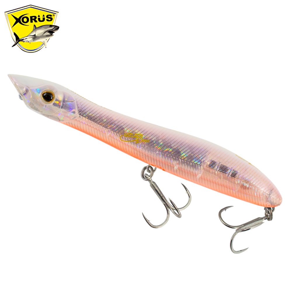 XORUS Topwater Floating Pencil Lure PATCHINKO 85 White Ghost RB