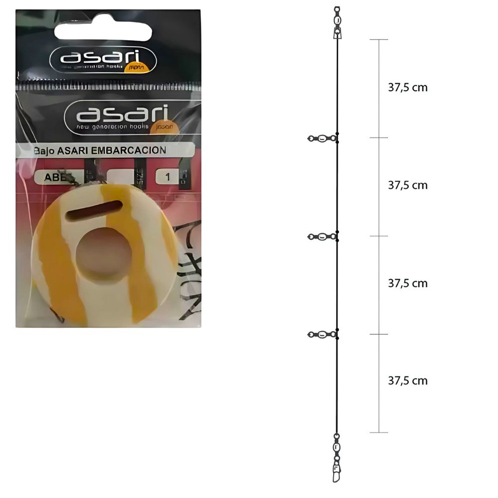 ASARI Saltwater Boat Bottom Fishing Rig Fluorocarbon Leader ABE - Image 4