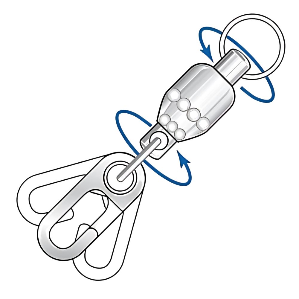 DIAMOND Fishing Heavy Duty ROTARY BALL BEARING SWIVEL With ESCAPE PROOF SNAP - Image 5