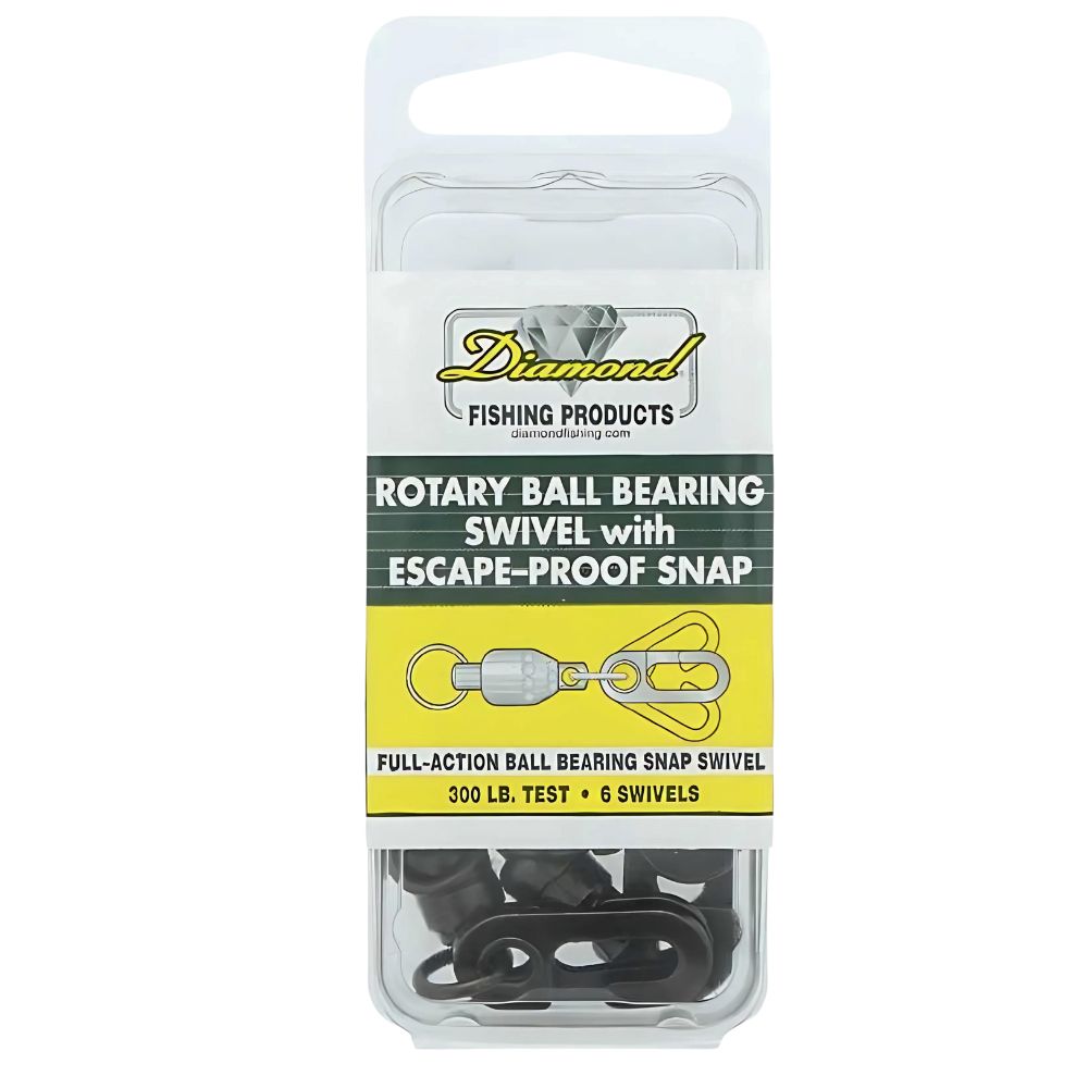 DIAMOND Fishing Heavy Duty ROTARY BALL BEARING SWIVEL With ESCAPE PROOF SNAP - Image 6