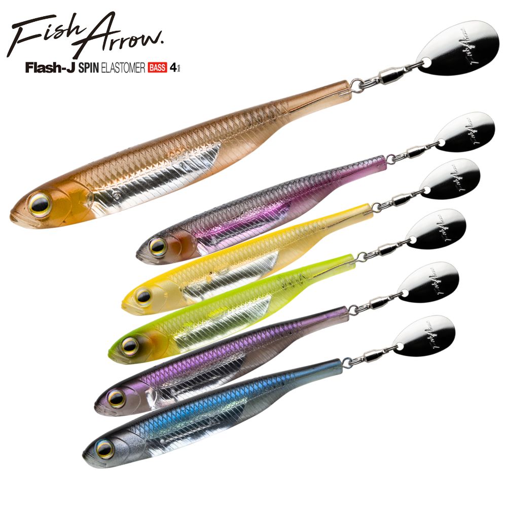 FISH ARROW Finesse Soft Bait Lure FLASH-J SPIN ELASTOMER BASS 4in