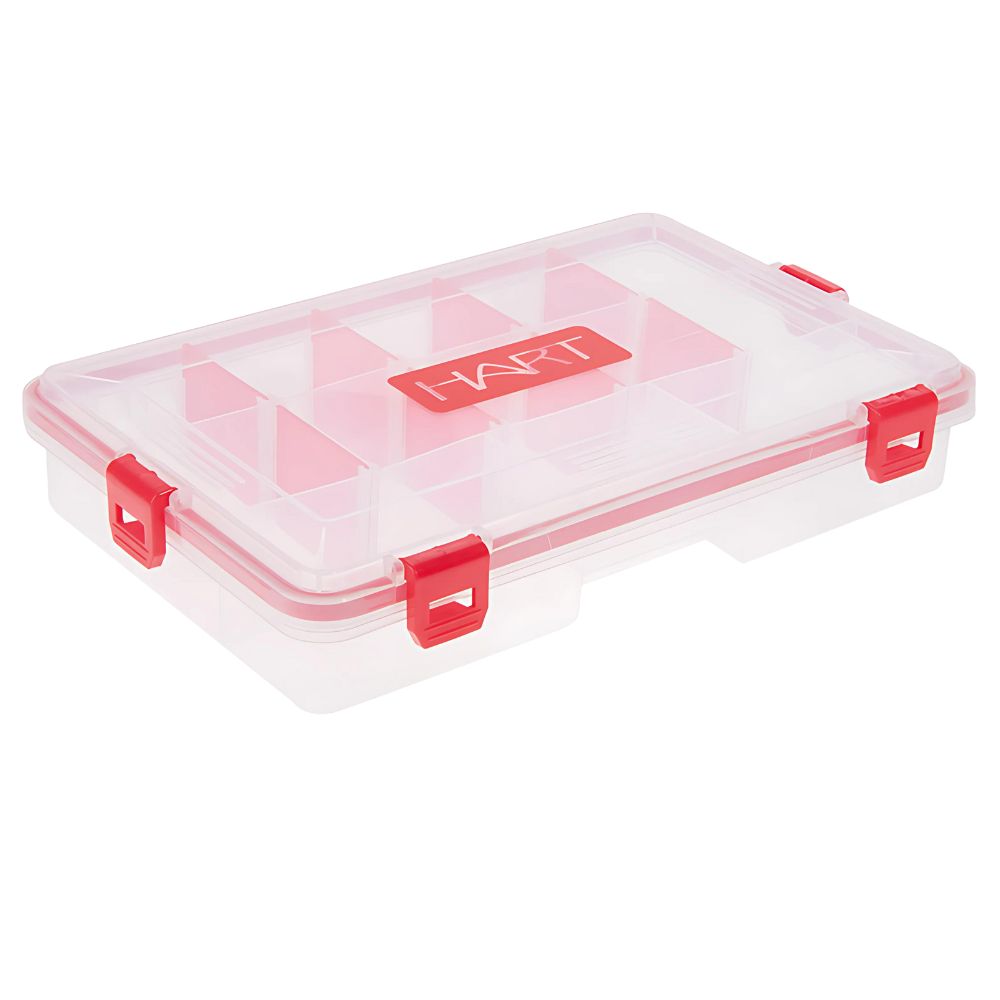 HART Durable Transparent Plastic Waterproof Fishing Tackle Box M6300B