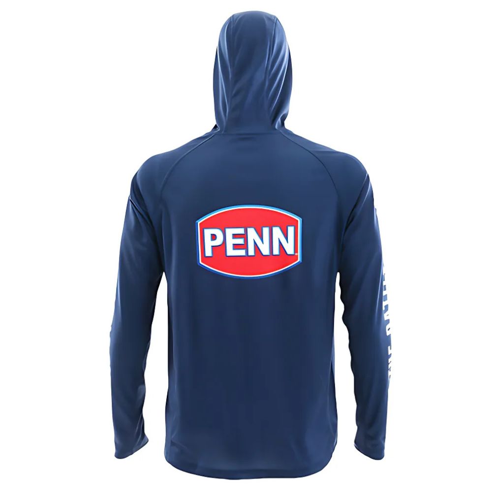 PENN UPF30 Long Sleeve Pro Hooded JERSEY Marine Blue - Image 5