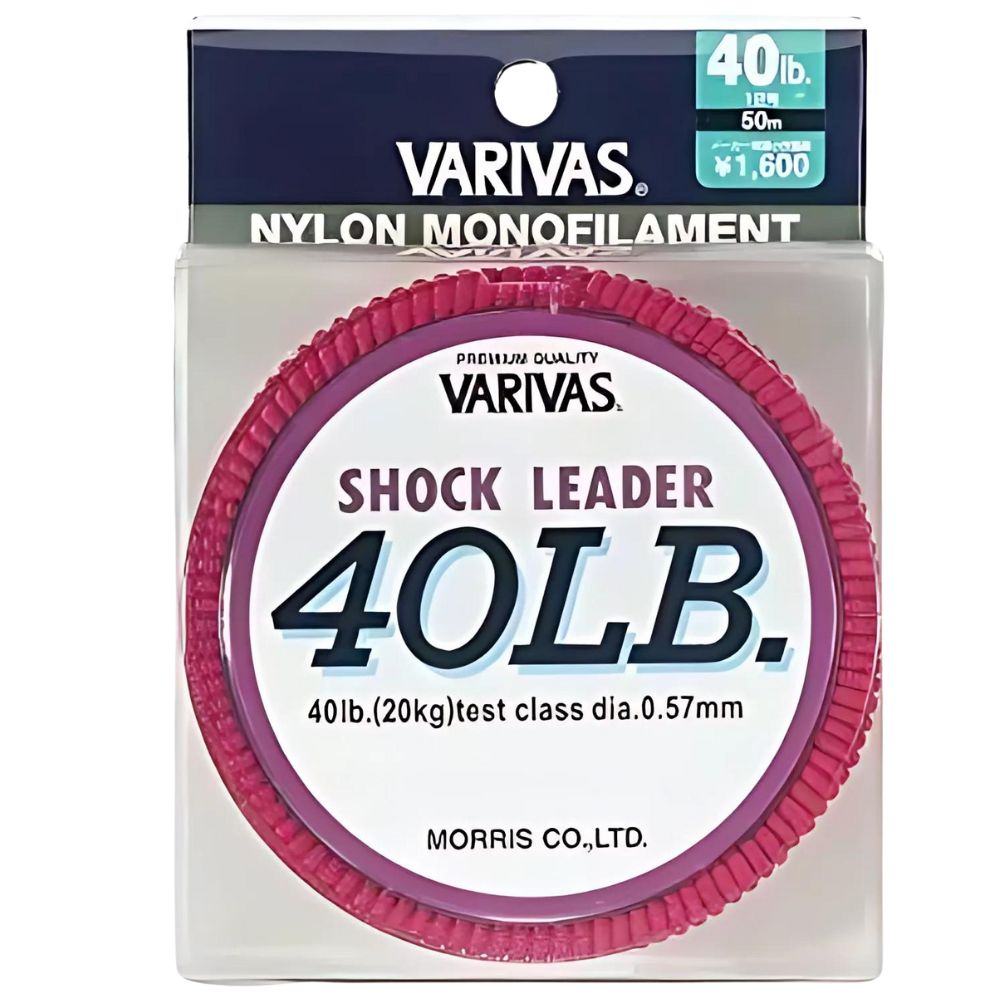 VARIVAS Saltwater Game Fishing Nylon Monofilament SHOCK LEADER Line 40lb/0.57mm 50m - Image 3