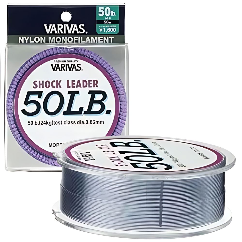 VARIVAS Saltwater Game Fishing Nylon Monofilament SHOCK LEADER Line 50lb/0.63mm 50m