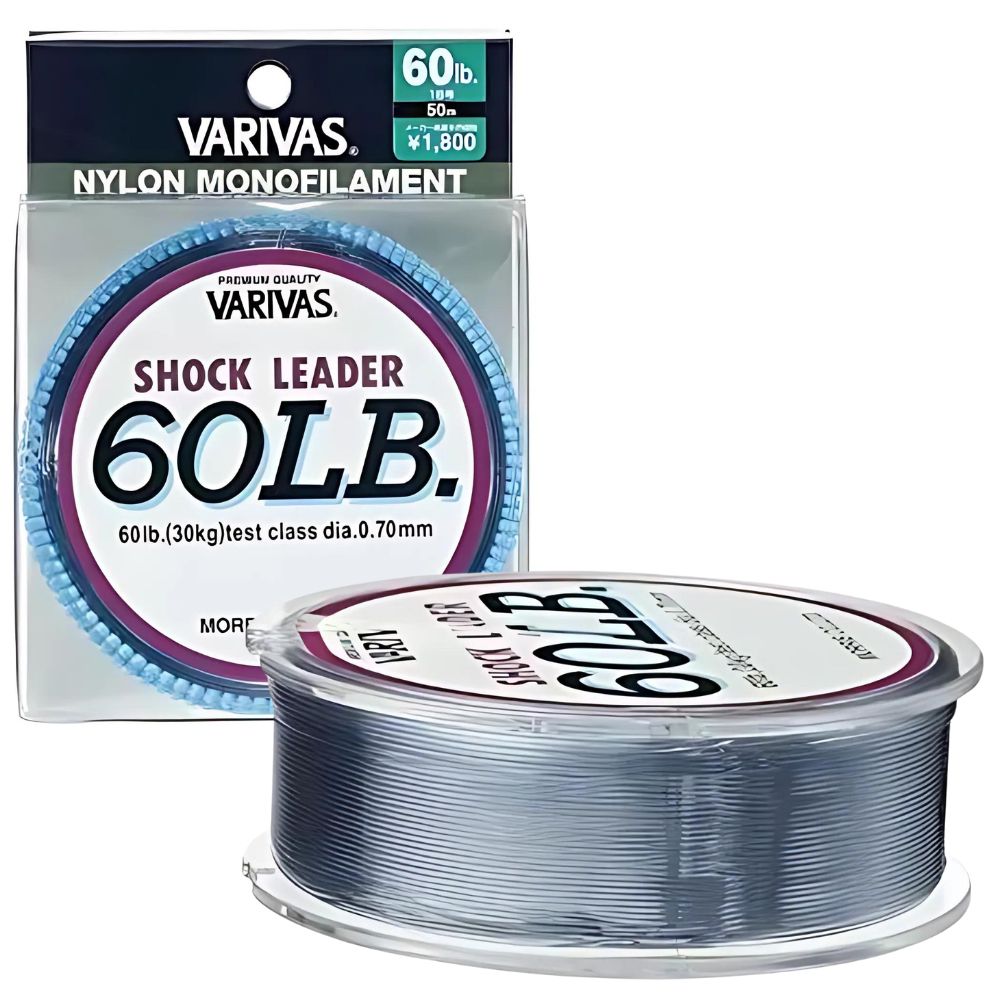 VARIVAS Saltwater Game Fishing Nylon Monofilament SHOCK LEADER Line 60lb/0.70mm 50m