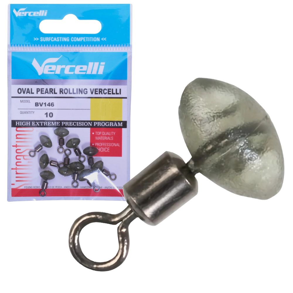 VERCELLI Bottom Fishing Accessiries Bead-Swivel OVAL ROLLING VERCELLI No.6