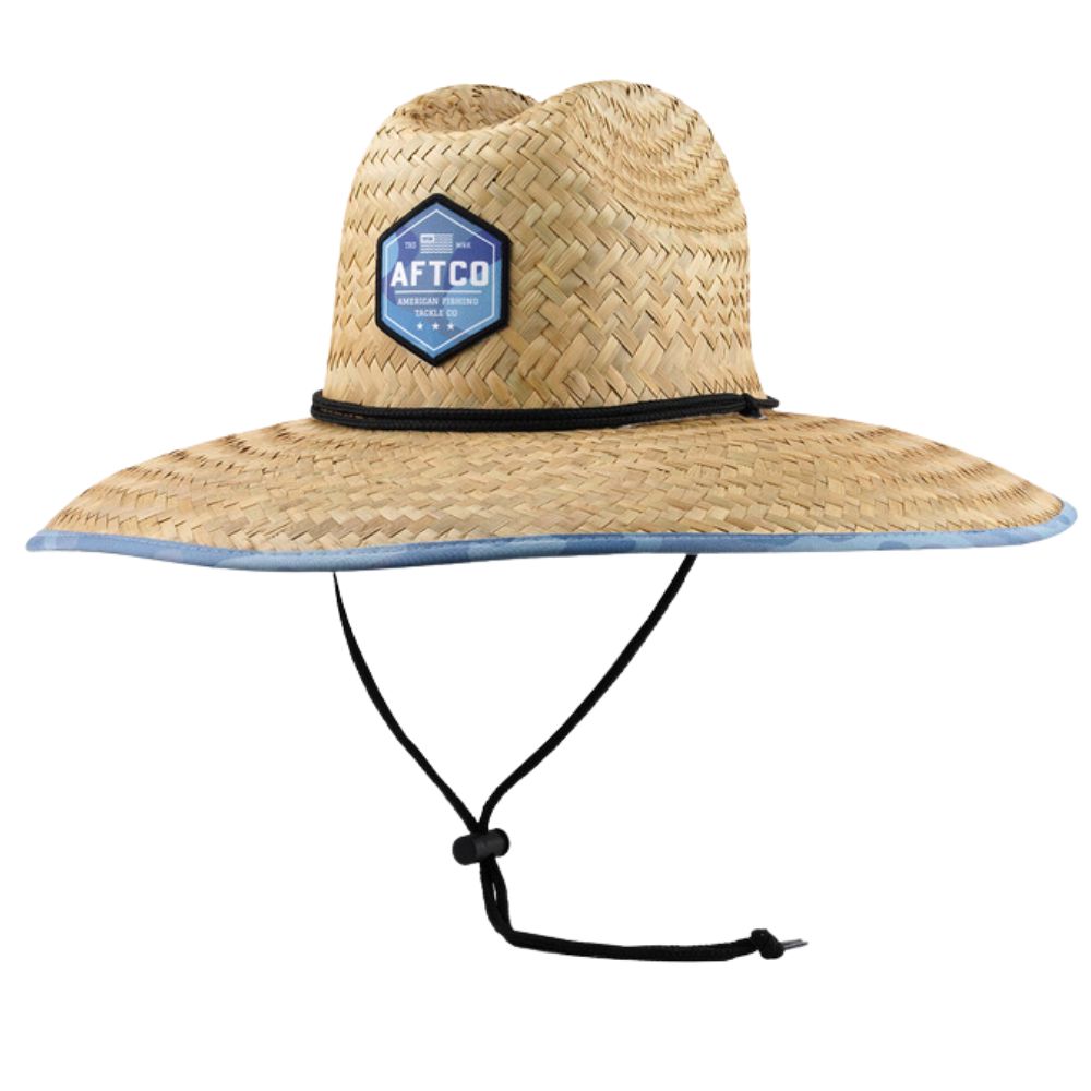 AFTCO Sun-ProtectIon UPF 50 BOATBAR STRAW HAT Air Force OG Camo