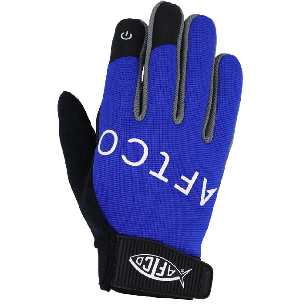 AFTCO All-Purpose Fishing Gloves UTILITY Blue/XX-Large - Image 2