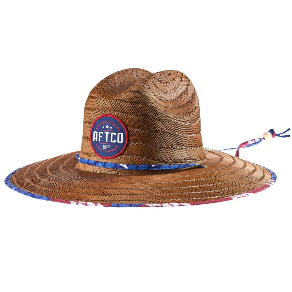 AFTCO Sun-ProtectIon UPF 50 Hat BOATBAR STRAW Brown