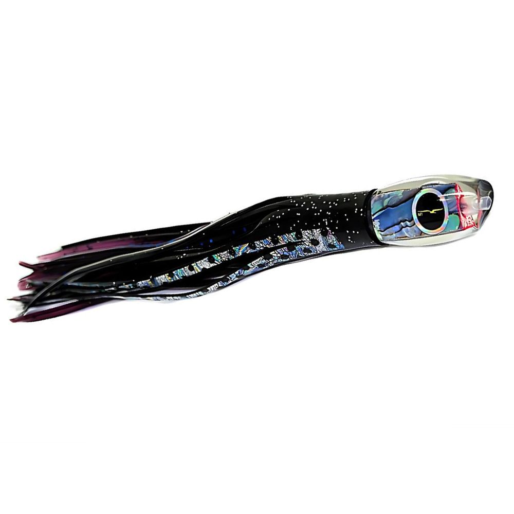 BLACK BART Offshore Trolling Skirted Lure BRAT Black Dot/Purple Blue Dot - Image 3