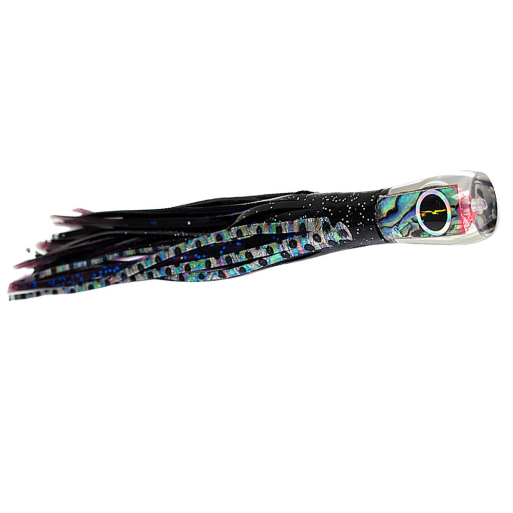 BLACK BART Offshore Trolling Skirted Lure BRAT Bully Black Dot/Purple Blue Dot - Image 3