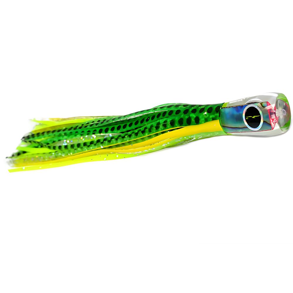 BLACK BART Offshore Trolling Skirted Lure BRAT Bully Green Dot/Green Chartreuse - Image 3