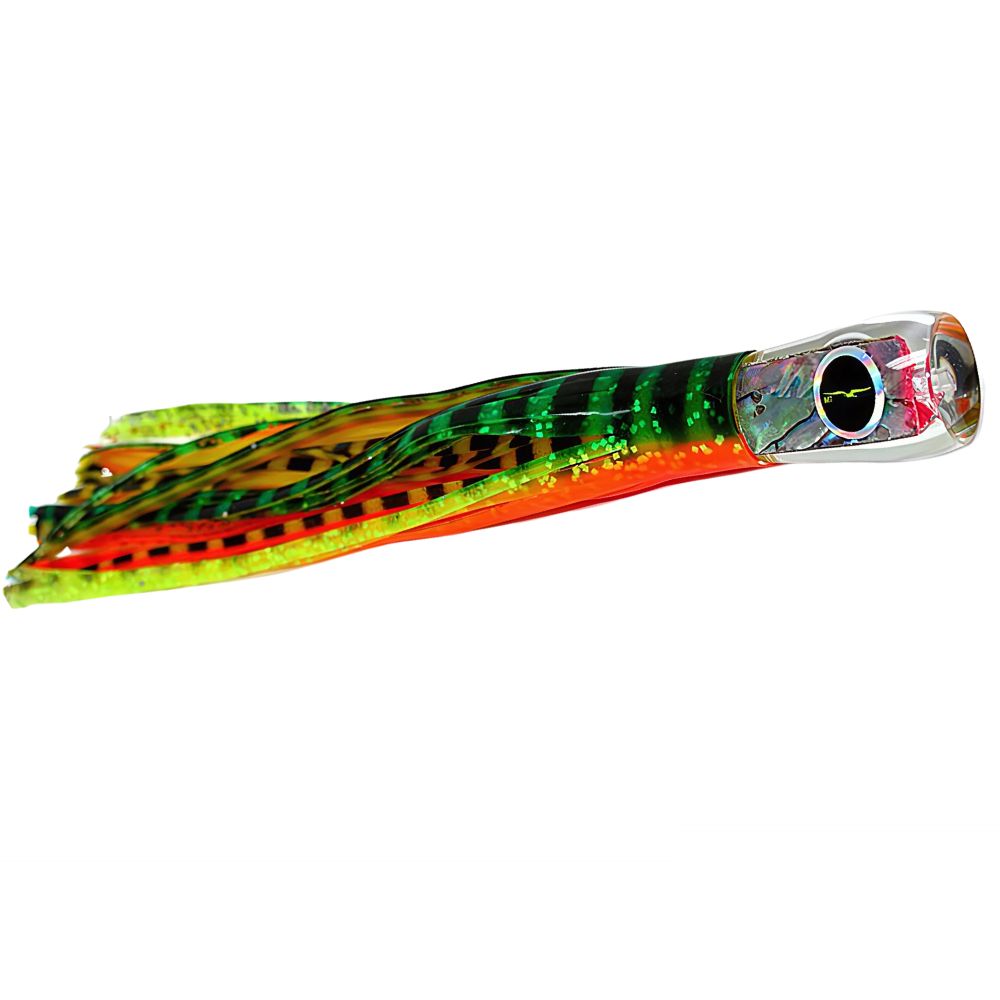 BLACK BART Offshore Trolling Skirted Lure BRAT Bully Green Orange Tiger/Yellow Tiger - Image 3