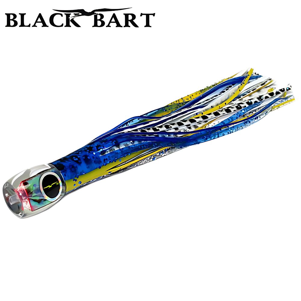 BLACK BART Offshore Trolling Skirted Lure BRAT Beast Blue-Yellow/White Dot