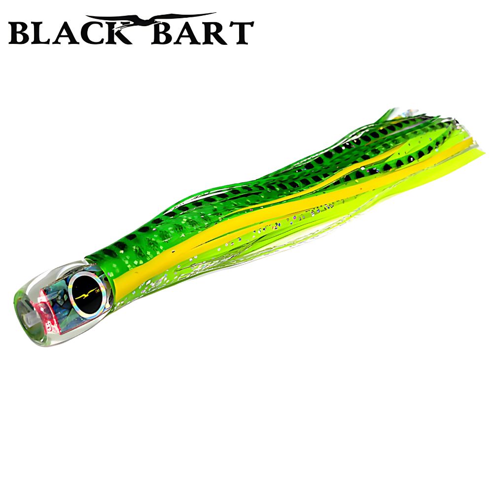 BLACK BART Offshore Trolling Skirted Lure BRAT Beast Green Dot/Green Chartreuse
