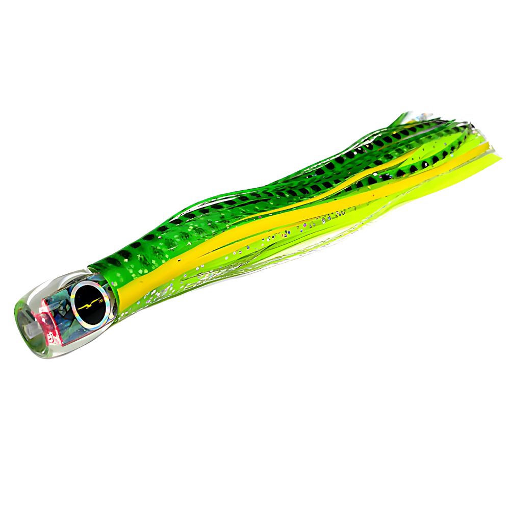 BLACK BART Offshore Trolling Skirted Lure BRAT Beast Green Dot/Green Chartreuse - Image 2