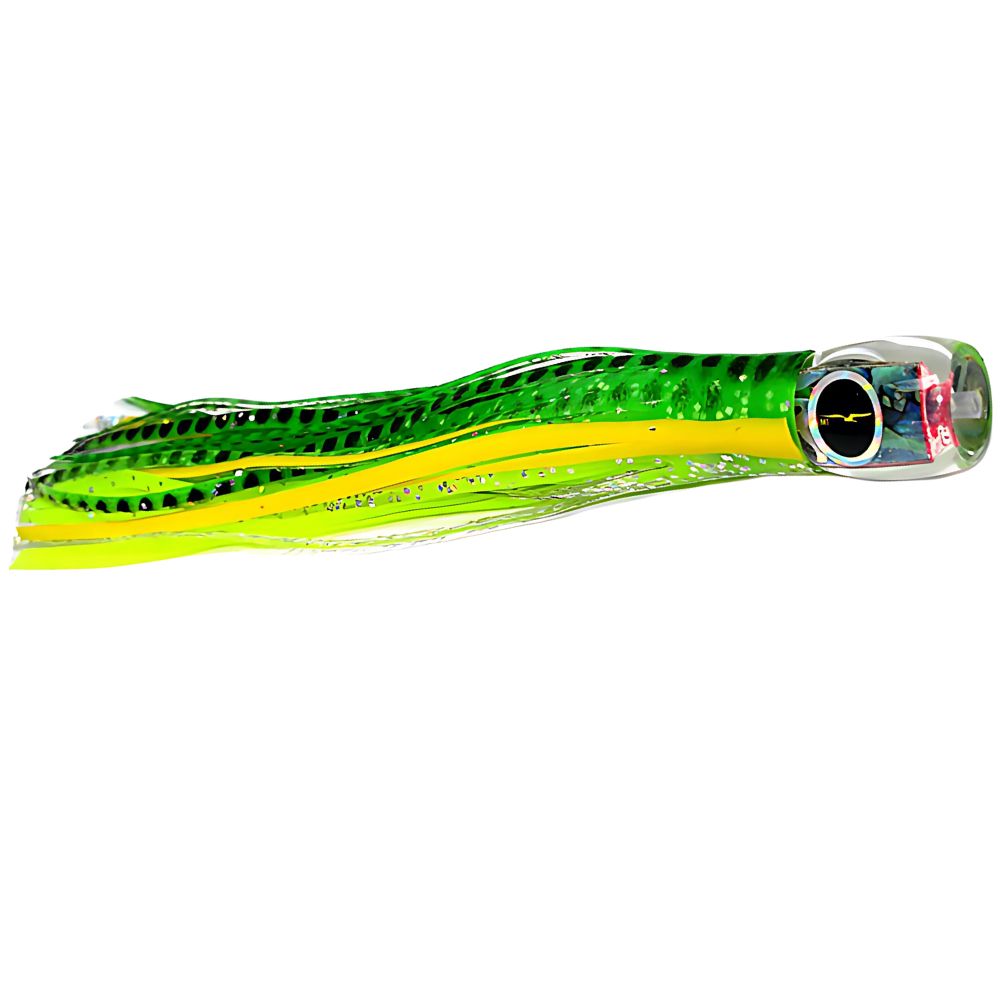 BLACK BART Offshore Trolling Skirted Lure BRAT Beast Green Dot/Green Chartreuse - Image 3