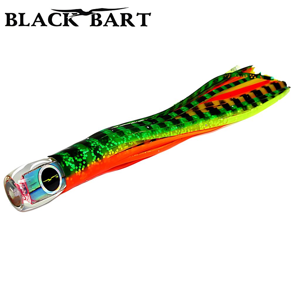 BLACK BART Offshore Trolling Skirted Lure BRAT Beast Green Orange Tiger/Yellow Tiger
