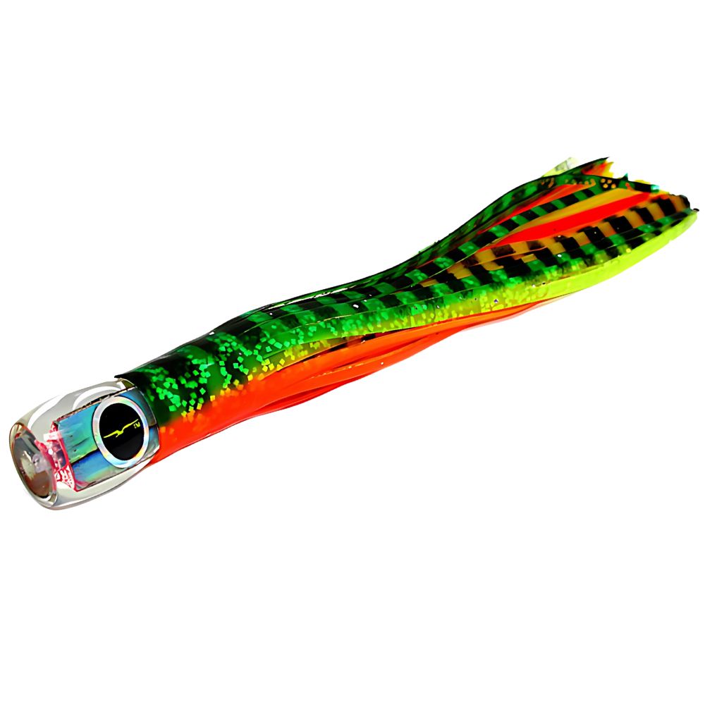 BLACK BART Offshore Trolling Skirted Lure BRAT Beast Green Orange Tiger/Yellow Tiger - Image 2