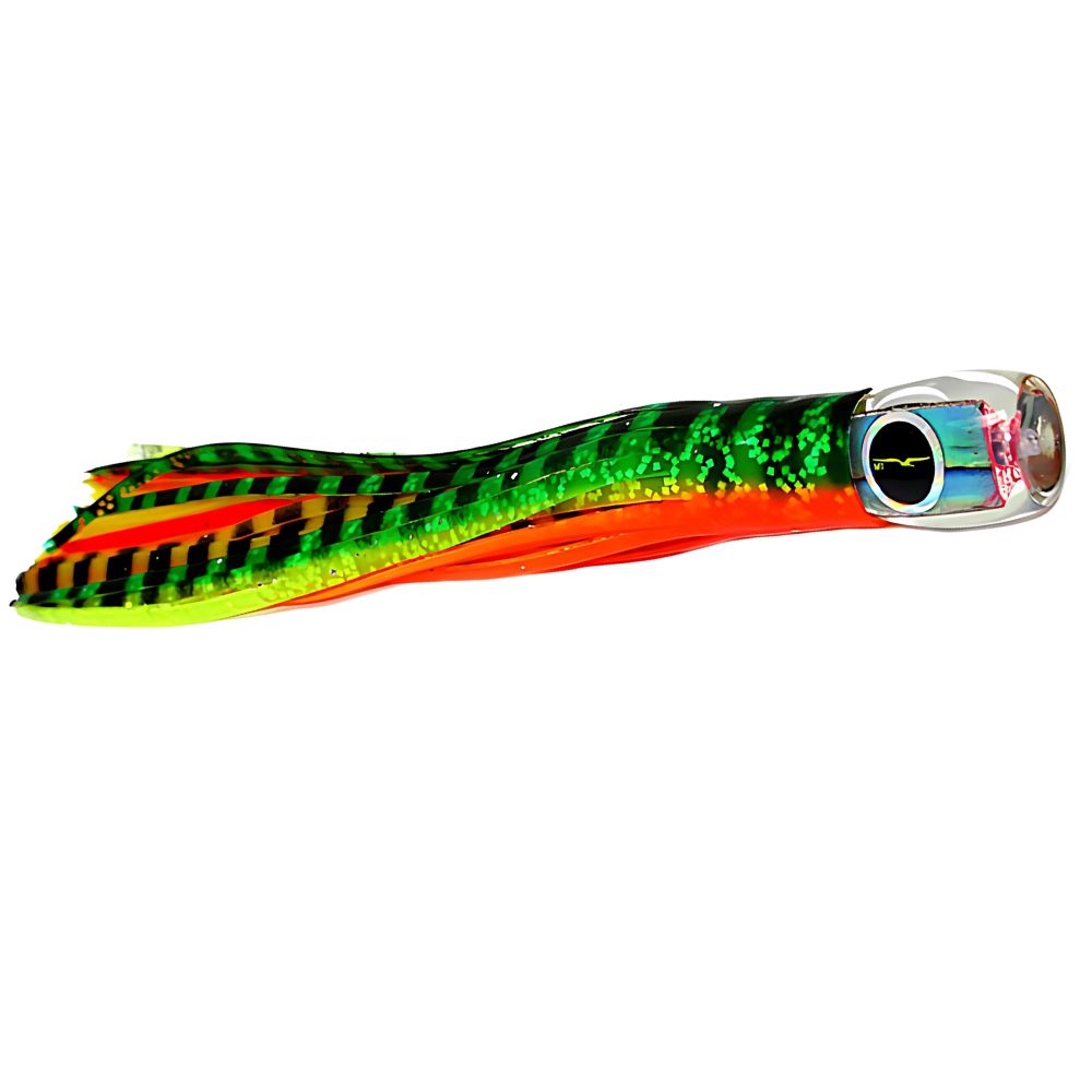 BLACK BART Offshore Trolling Skirted Lure BRAT Beast Green Orange Tiger/Yellow Tiger - Image 3