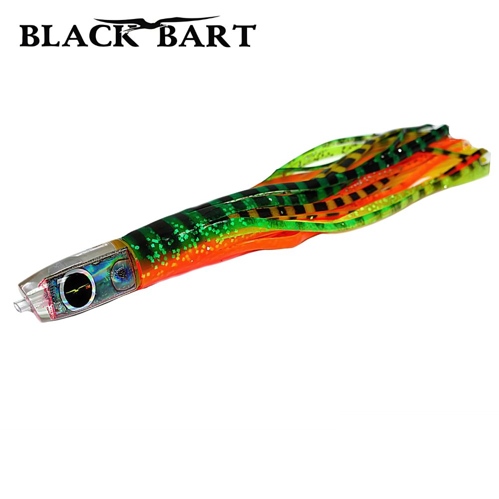 BLACK BART Offshore Trolling Skirted Lure BRAT Demon Green Orange Tiger/Yellow Tiger