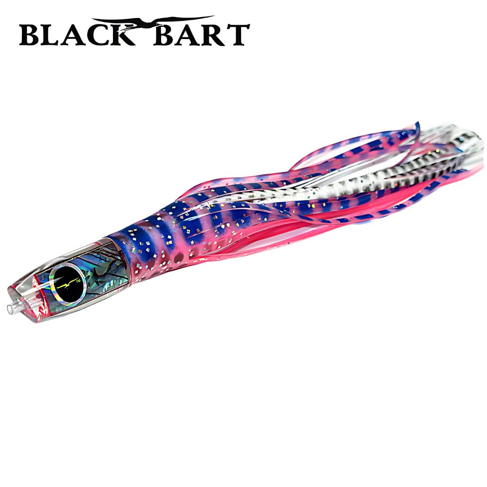 BLACK BART Offshore Trolling Skirted Lure BRAT Demon Pink Tiger/White Dot