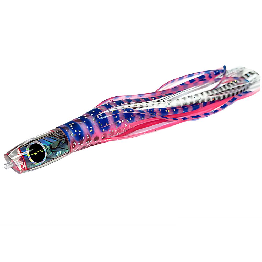 BLACK BART Offshore Trolling Skirted Lure BRAT Demon Pink Tiger/White Dot - Image 2