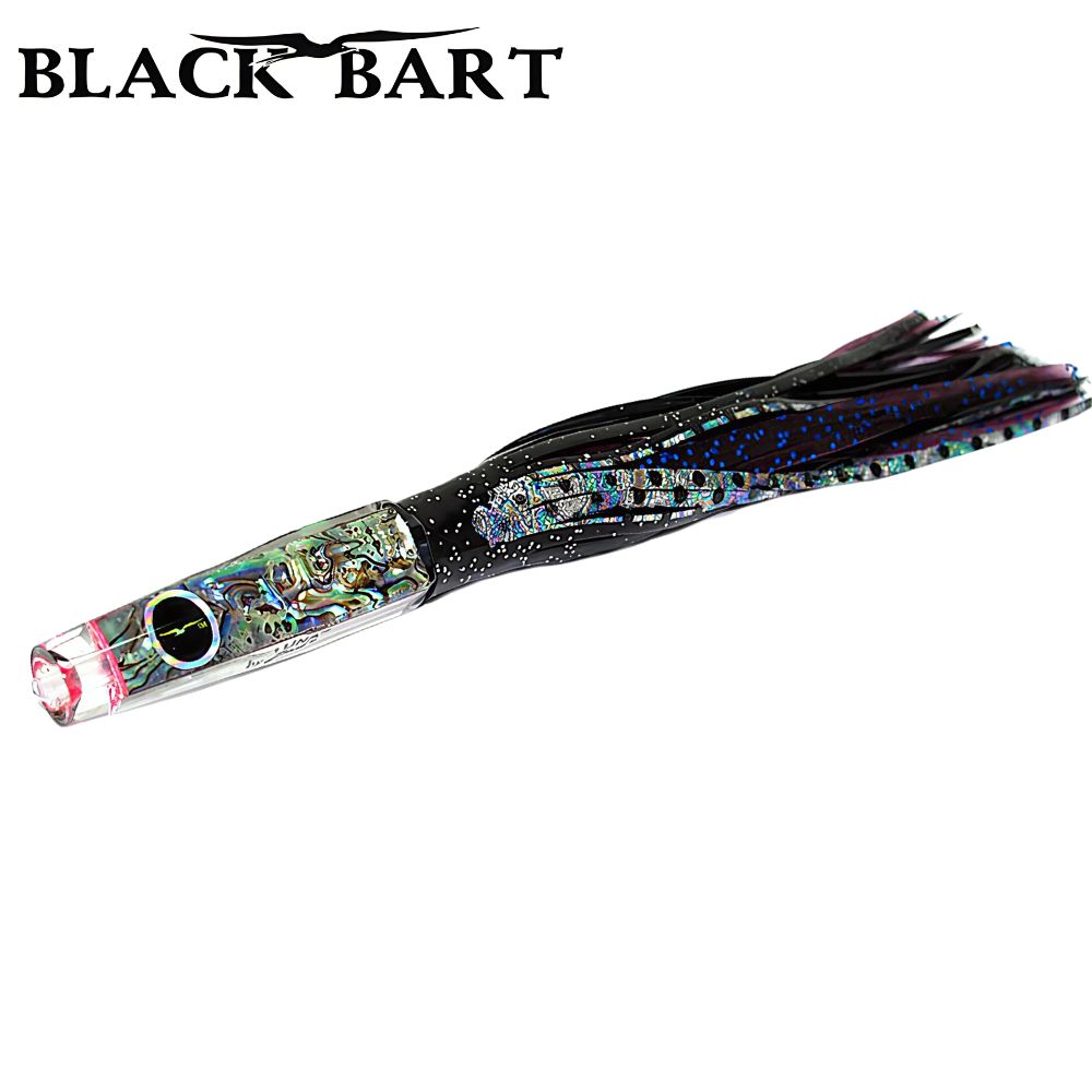 BLACK BART Offshore Trolling Skirted Lure BRAT Hotuna Black Dot/Purple Blue Dot