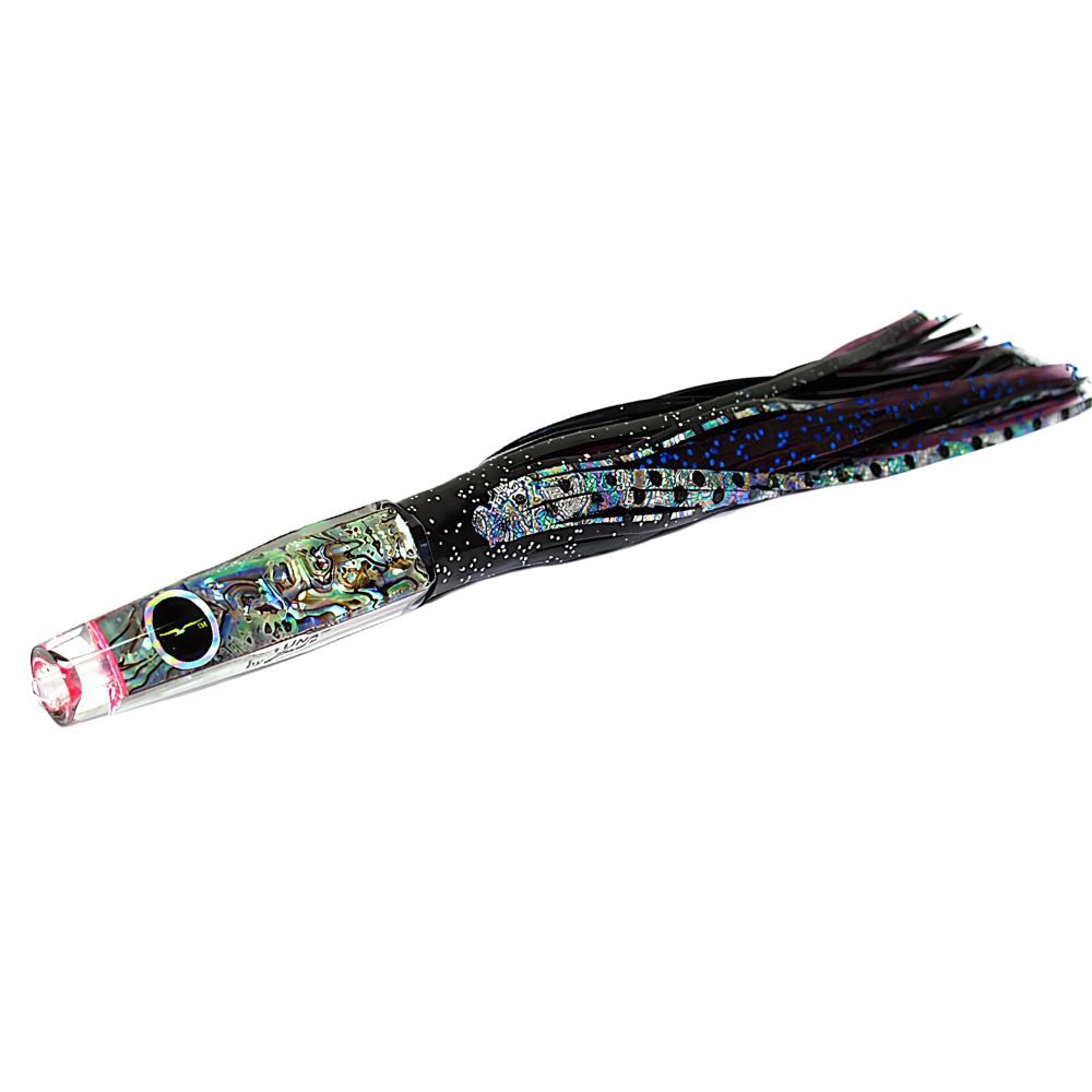 BLACK BART Offshore Trolling Skirted Lure BRAT Hotuna Black Dot/Purple Blue Dot - Image 2