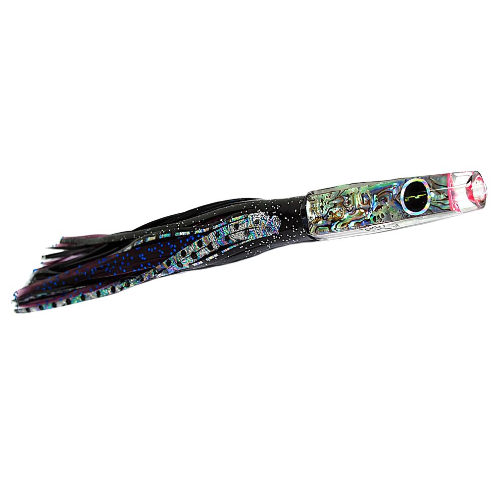 BLACK BART Offshore Trolling Skirted Lure BRAT Hotuna Black Dot/Purple Blue Dot - Image 3