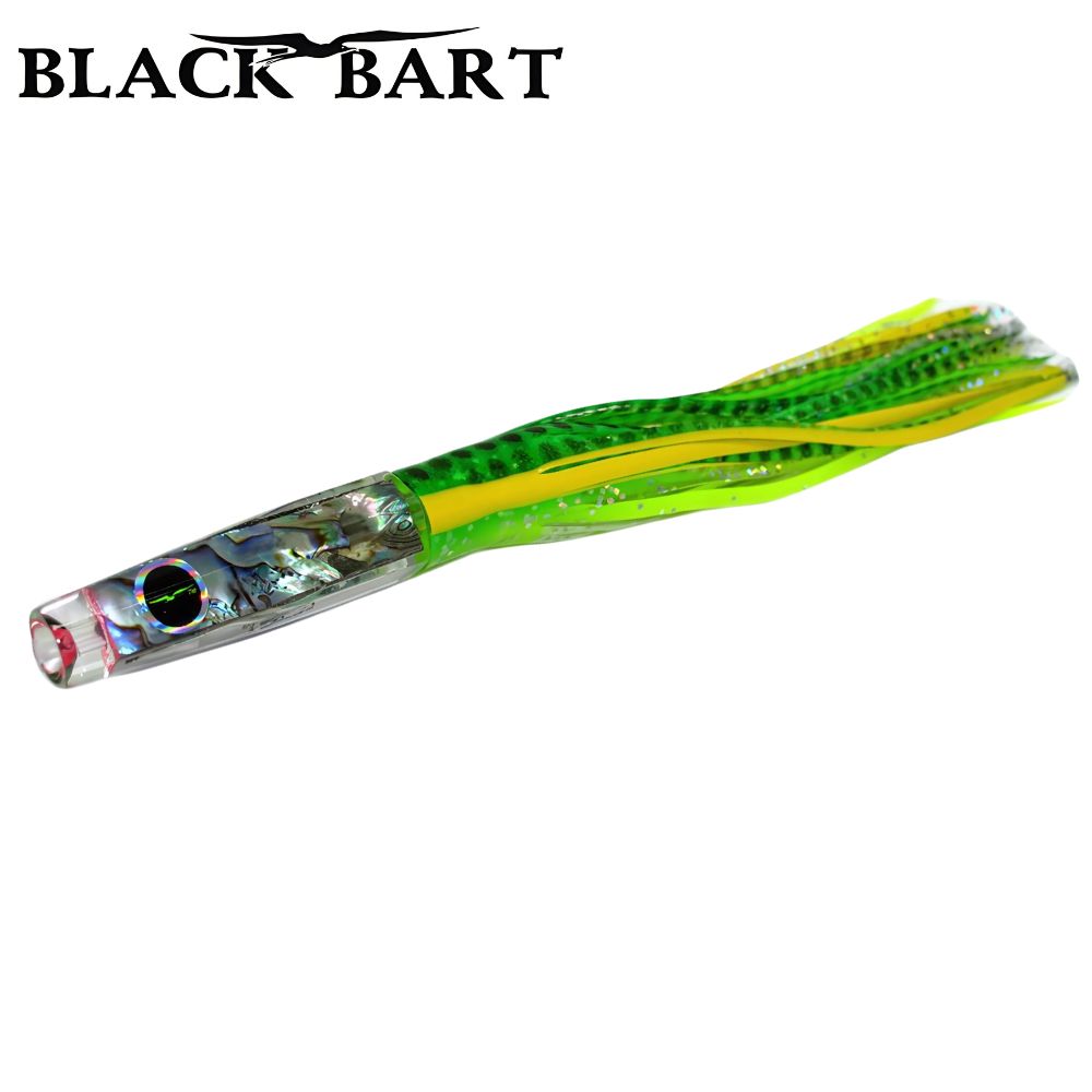 BLACK BART Offshore Trolling Skirted Lure BRAT Hotuna Green Dot/Green Chartreuse