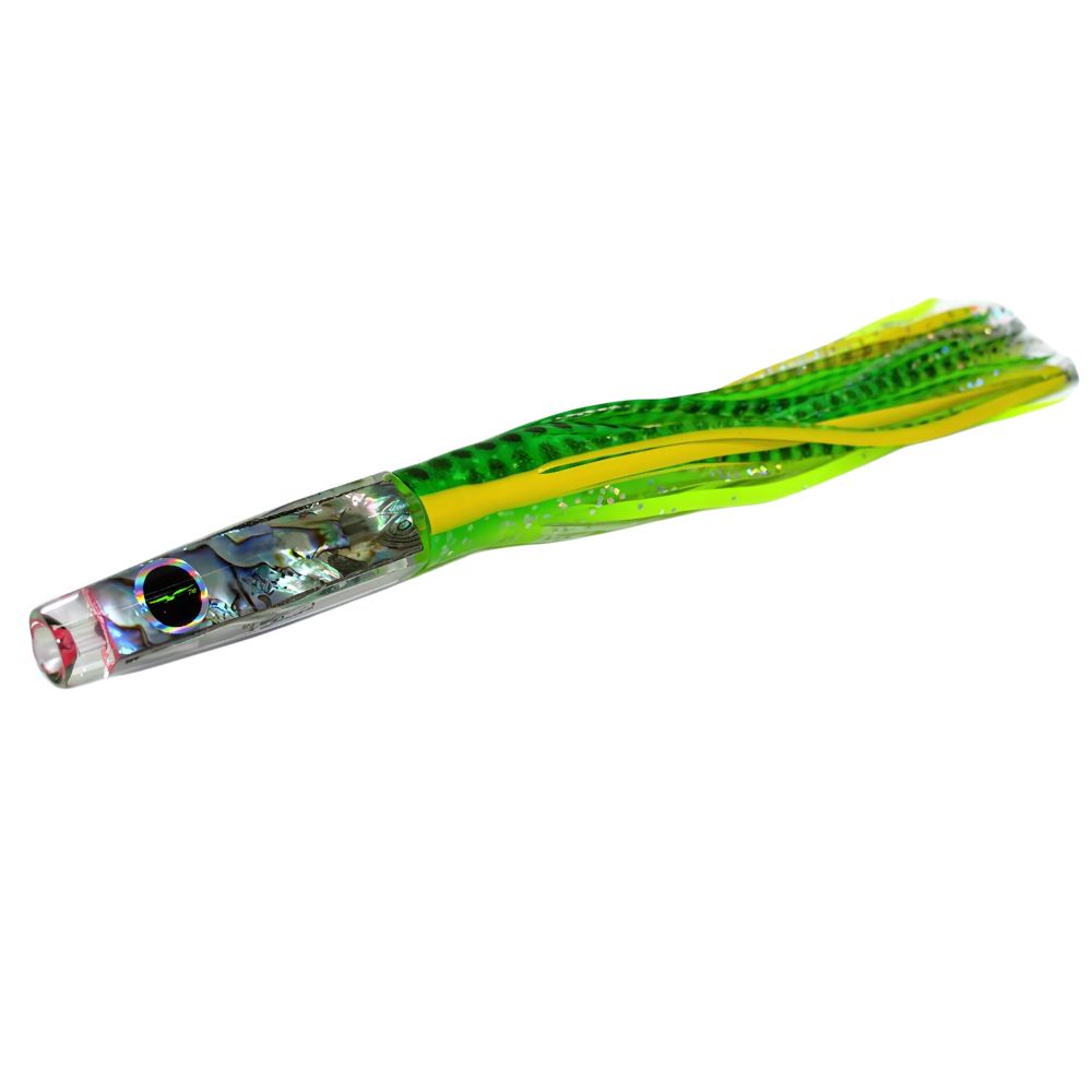 BLACK BART Offshore Trolling Skirted Lure BRAT Hotuna Green Dot/Green Chartreuse - Image 2
