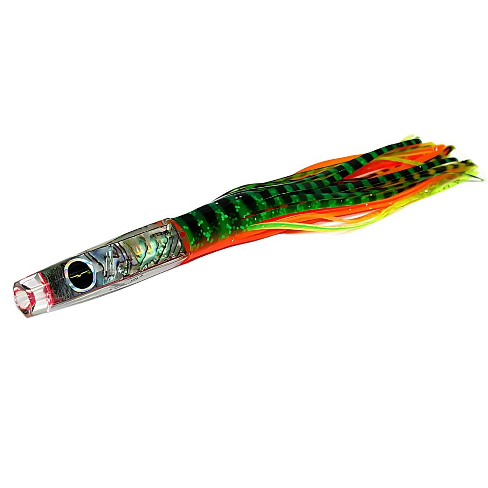 BLACK BART Offshore Trolling Skirted Lure BRAT Hotuna Green Orange Tiger/Yellow Tiger - Image 2