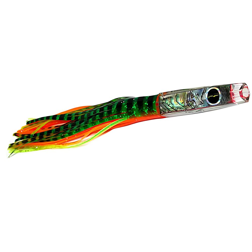 BLACK BART Offshore Trolling Skirted Lure BRAT Hotuna Green Orange Tiger/Yellow Tiger - Image 3