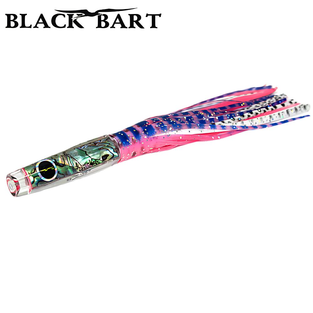 BLACK BART Offshore Trolling Skirted Lure BRAT Hotuna Pink Tiger/White Dot